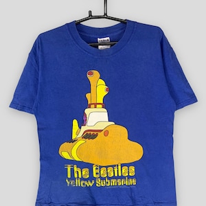 Vintage 90s the beatles yellow submarine tshirt english rock band tee size Medium image 1
