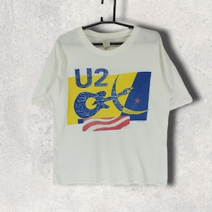 希少 80s U2 ヴィンテージ バンドTシャツ LOVE TOWN 当時物 Vintage 80s U2 Lovetown Concert Tour Distressed T-shirt