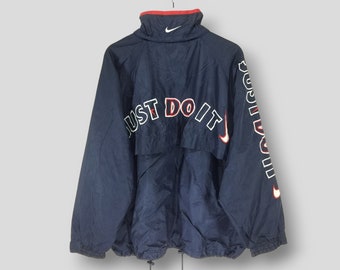 Vintage Nike Just Do It Big Logo Embroidered Windbreaker Jacket - Etsy