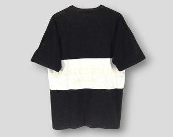 Vintage Y2k Mastermind Japan panel logo tshirt Japanese brand designer casual outfit tee black Medium