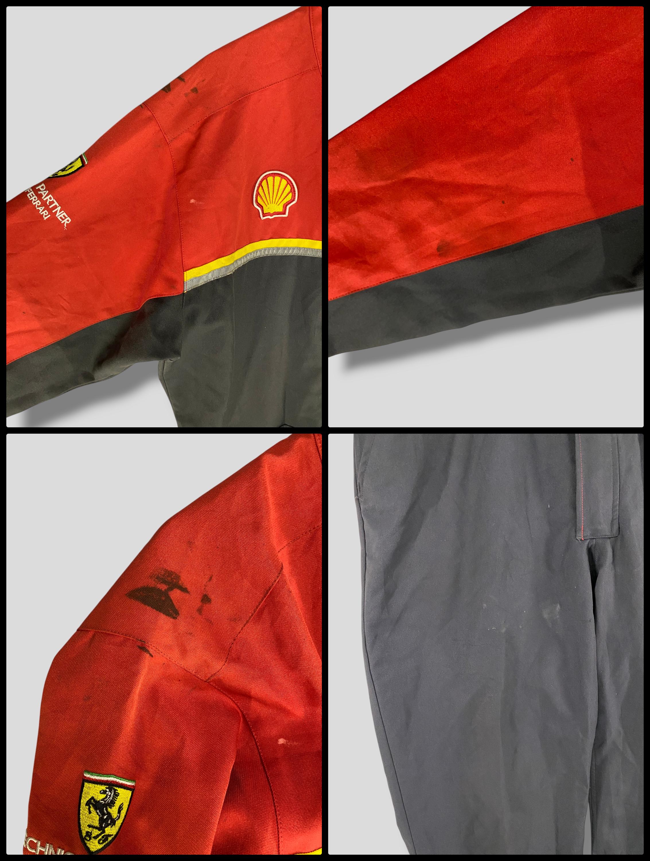 Vintage Scuderia Ferrari Shell Helix Coverall Motorsport Workwear 
