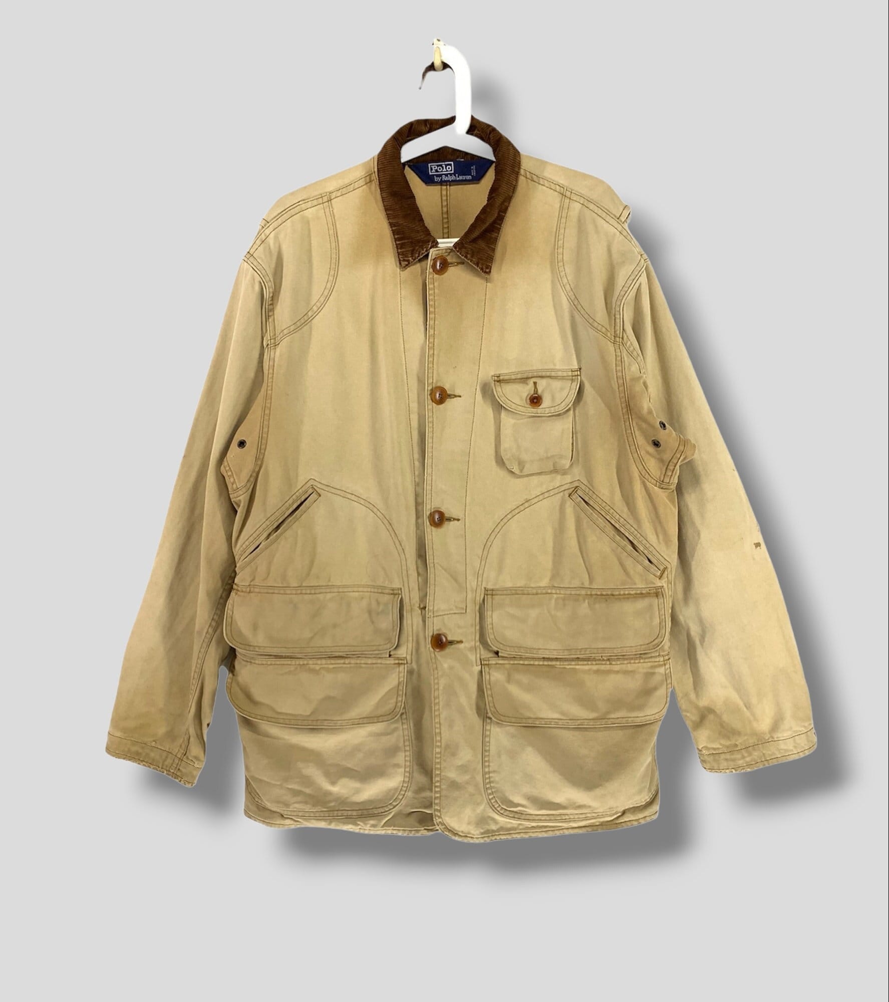 ジャケット・アウター 90s Polo by Ralph Lauren Suede Hunting Vintage 90s Polo Ralph Lauren Sunfaded Hunting Chore Jacket