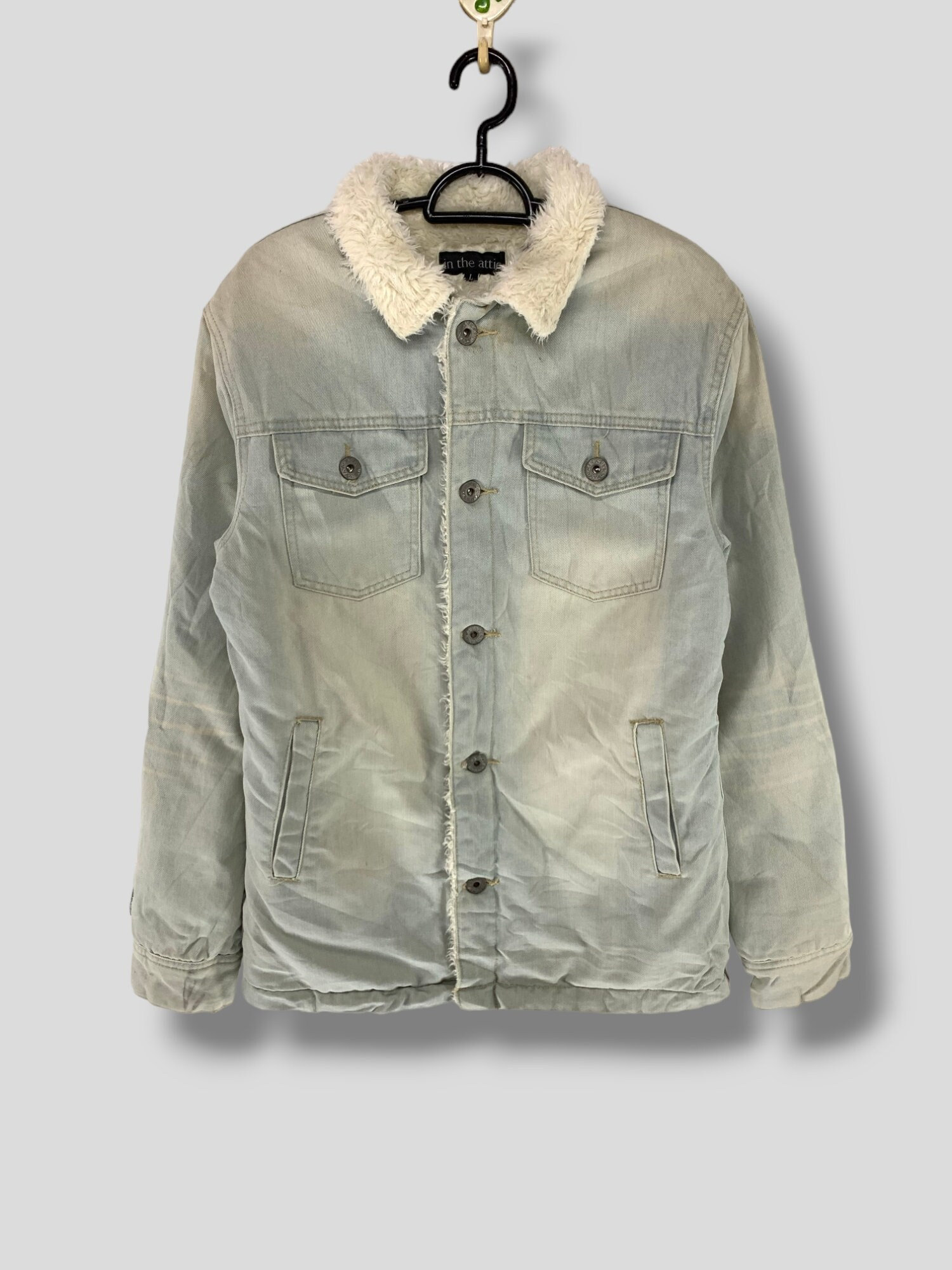 Y2k Denim Fur Lined Coat - Etsy