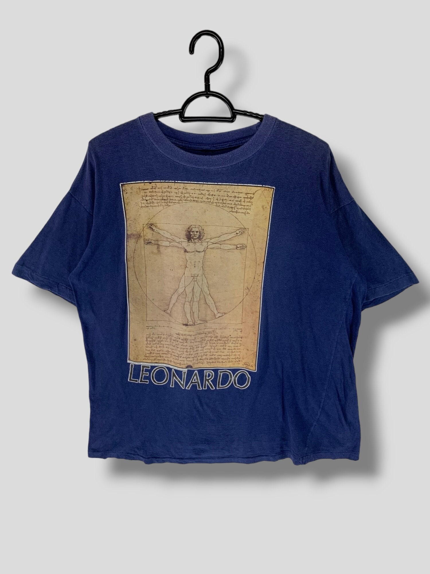 90s 古着Tシャツ レオナルドダヴィンチ人体図 アートt 90年代~00年代