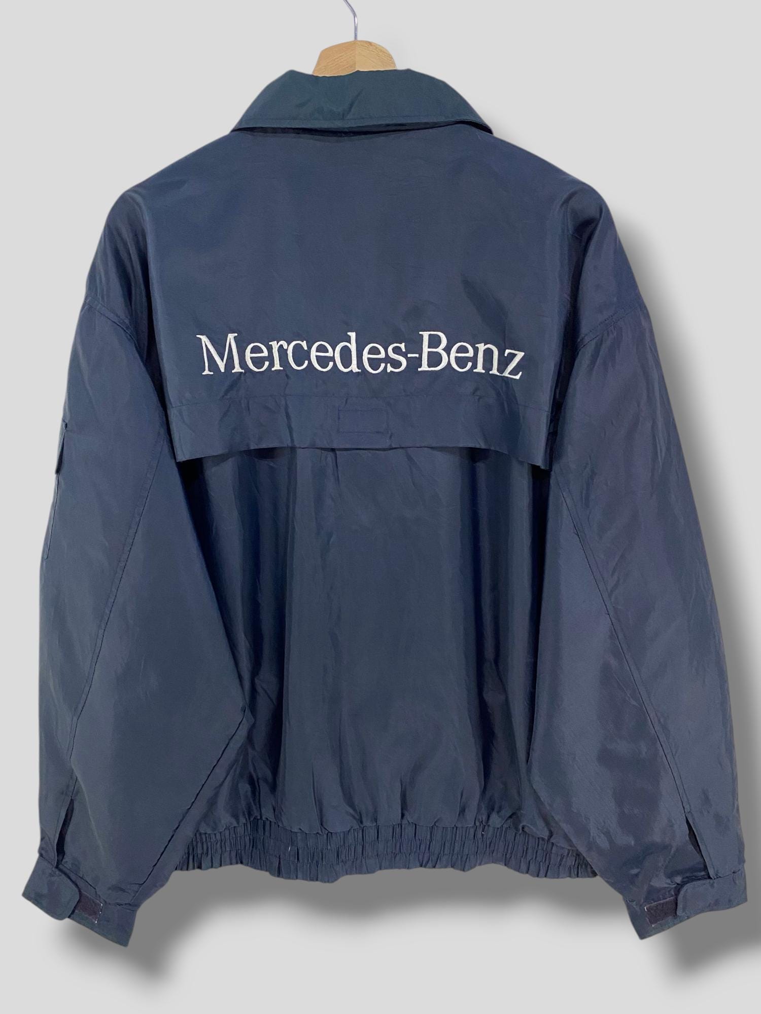 Vintage 90s Mercedes Benz Embroidered Logo Bomber Jacket
