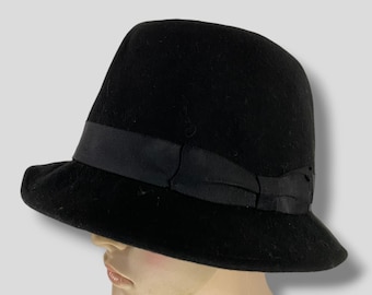Vintage CA4LA wool fedora hat Japanese brand designer casual outfit black fashion avantgarde accessories