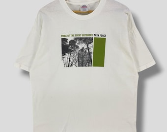 Camiseta promocional del álbum Vintage Task Force Voice of the Great Outdoors. Coleccionable Low Life Records Chester P Braintax Jehst hip hop rap tee XL