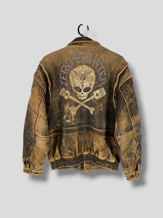 Vintage US Navy Air Force Zero Fighter Type B-7 Distressed Leather  