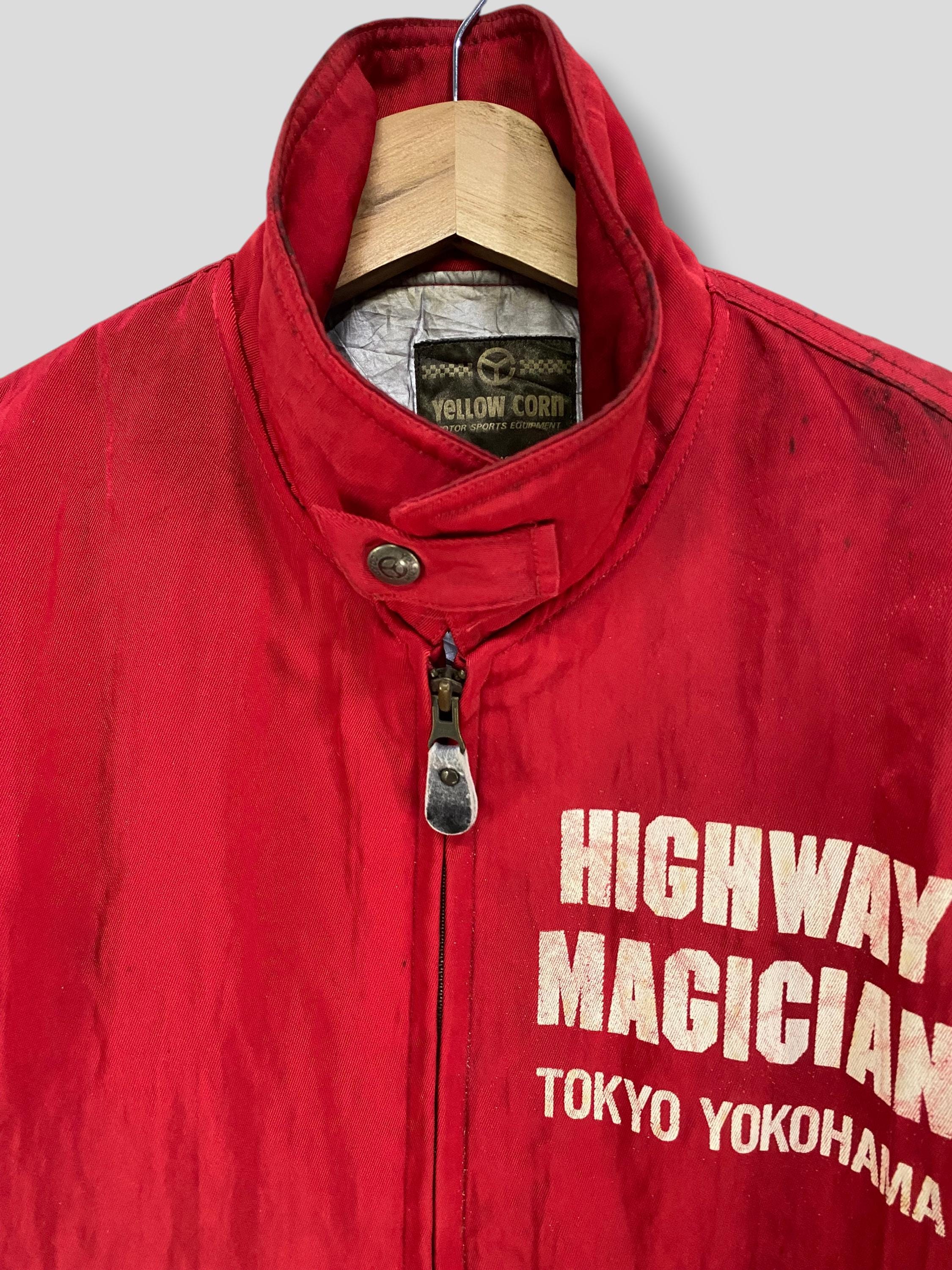 Vintage 90s Yellow Corn Sledge Hammer Bomber Jacket Japanese Brand
