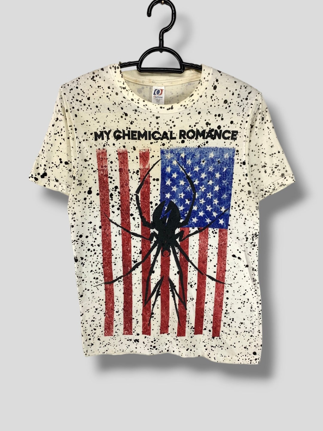 My Chemical Romance Spider American Flag Allover Print Tshirt Emo