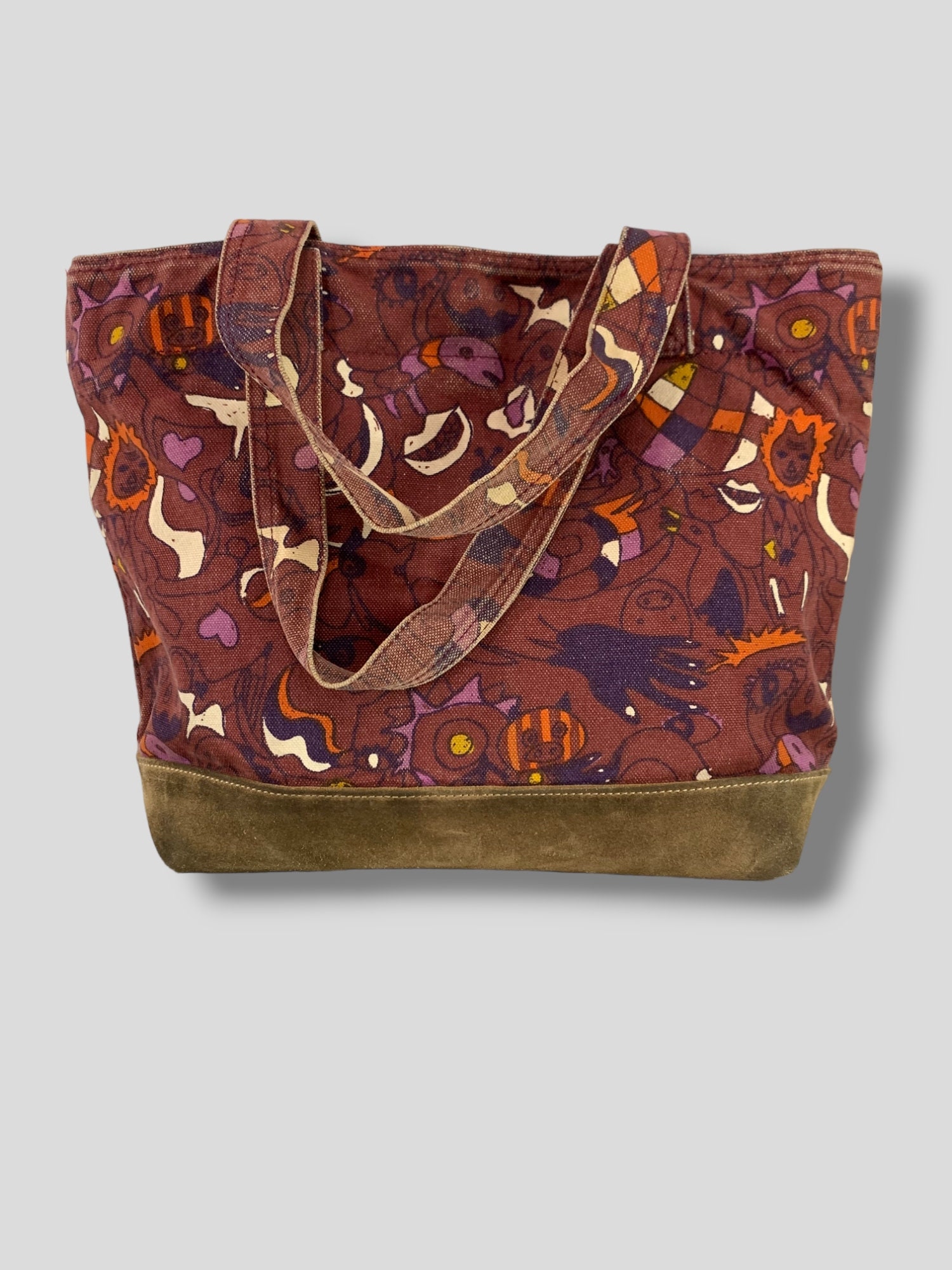 Vintage Tsumori Chisato Carry Canvas Leather Tote Bag