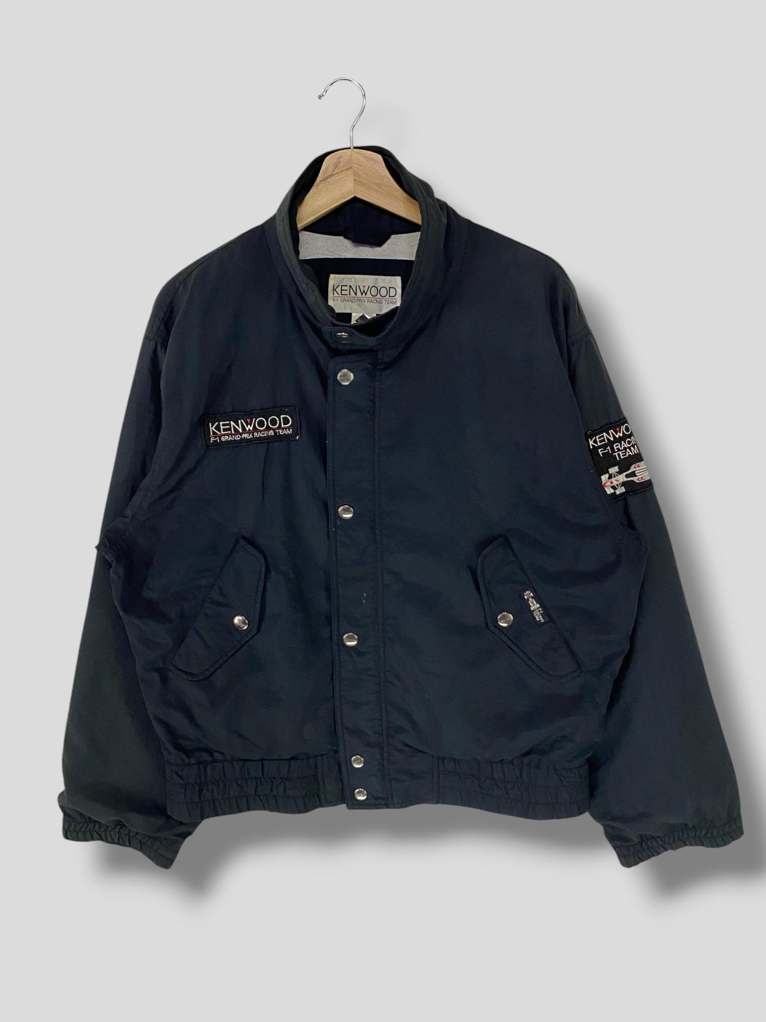Vintage 90s Kenwood Grand Prix Racing Team Embroidered Logo Bomber