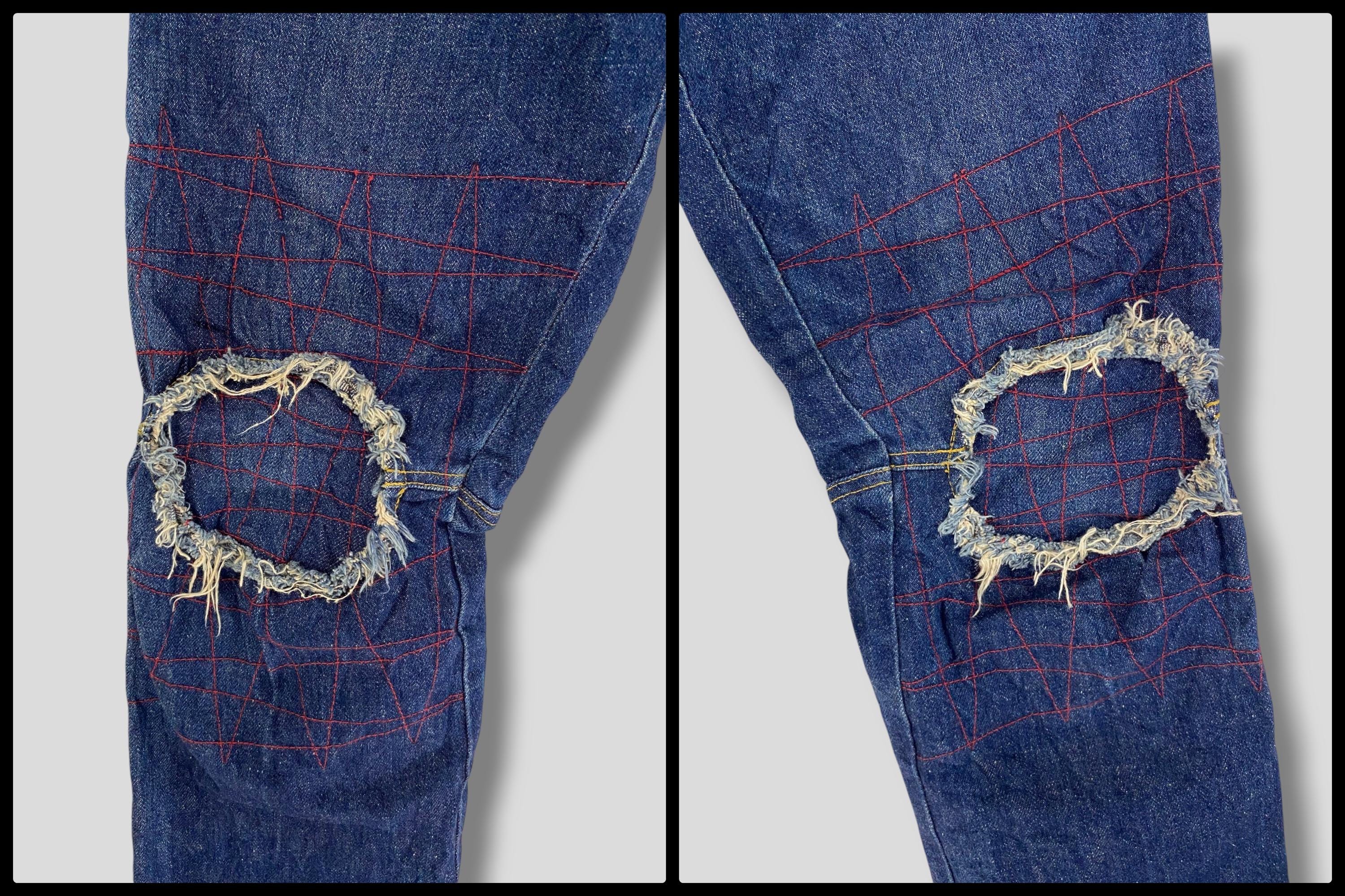 Size 32 Vintage Nemeth Iconic Red Stitched Patch Knee Jeans