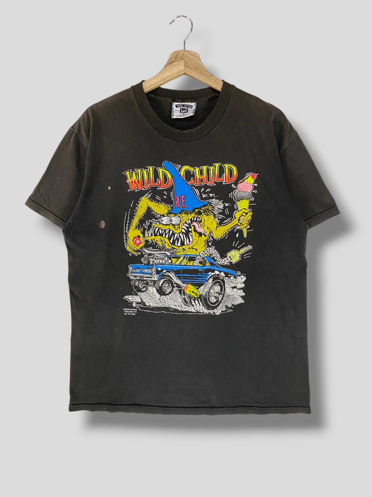 Vintage 90s Ed Big Daddy Roth Rat Fink Wild Child Distressed