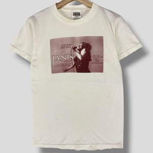 vintage des années 90 Janis A Film tshirt Janis Joplin film documentaire à collectionner promo tee blanc petit