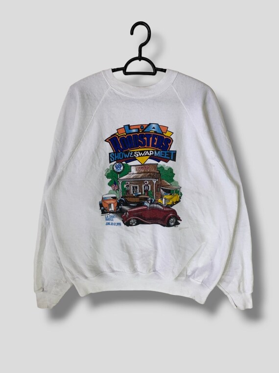 Vintage 90s Los Angeles Roadster Show Meet Sweatshirt Streetwear Kustom Kulture Crewneck Hot Rod Custom White Pullover Size Xxlarge Etsy UK