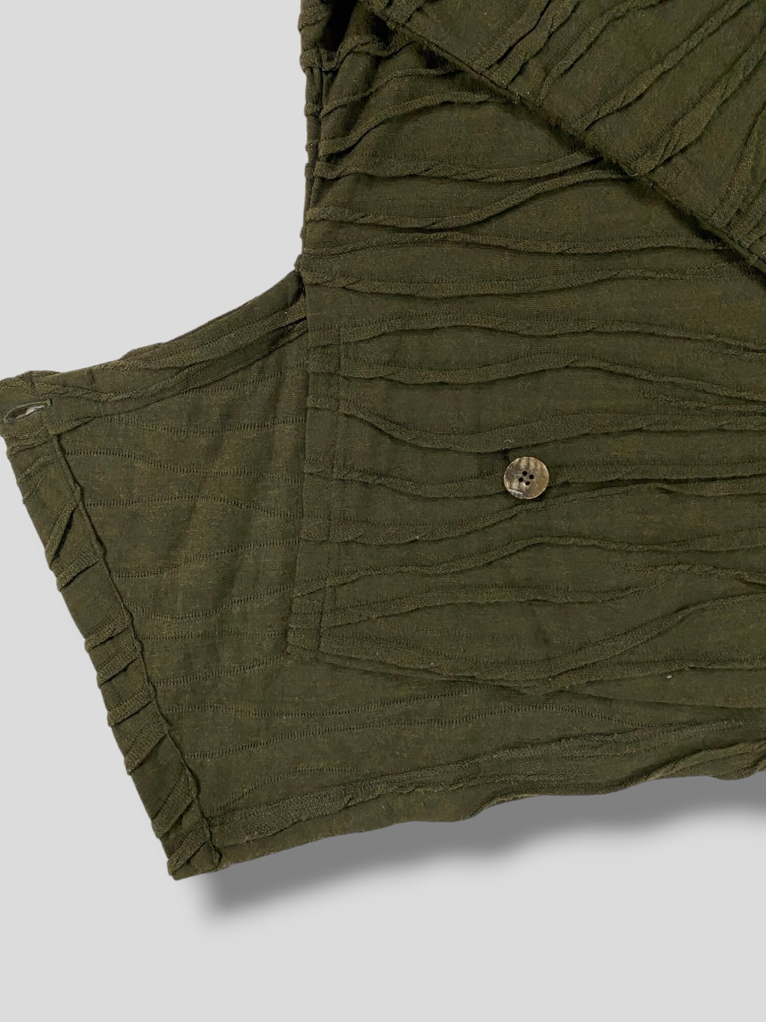 Vintage Keiko Kishi by Nosh Lettuce Trim Asymmetrical Hem