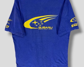 Vintage Subaru Pirelli World Rally Team Tshirt Subaru