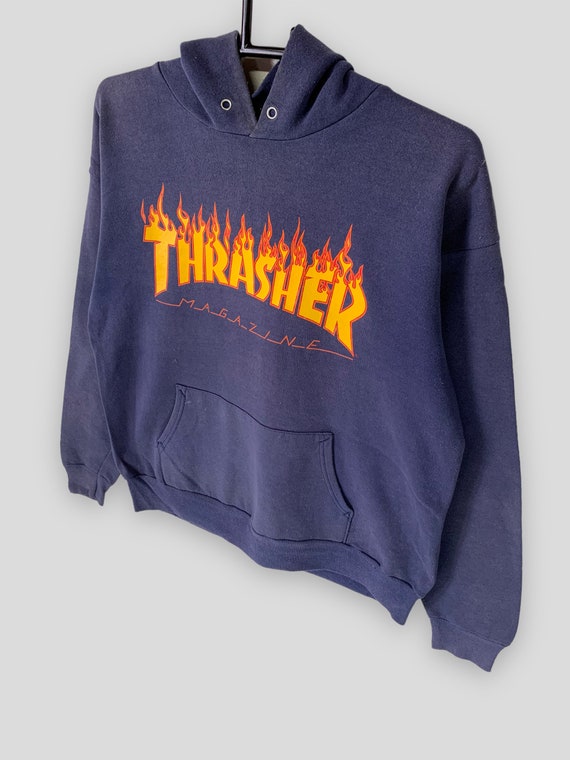 Vintage 90s Thrasher magazine spellout sweatshirt… - image 5