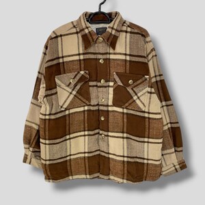 Vintage Geronias plaid quilted lined jacket casual outfits fashion winter top outerwear checkered jacket brown plaid Medium