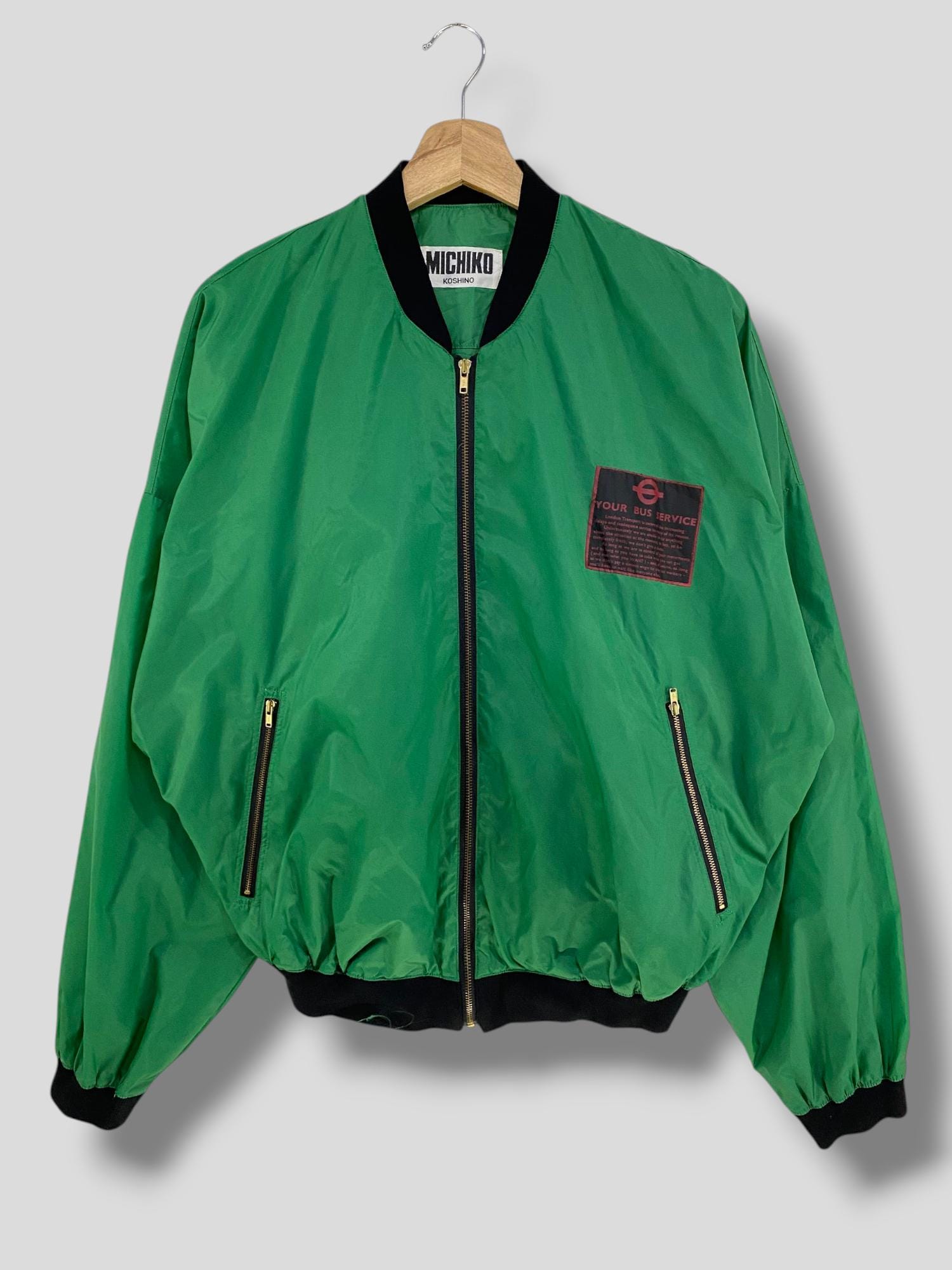 Vintage 90s Michiko London Koshino Nylon Bomber Jacket Designer 