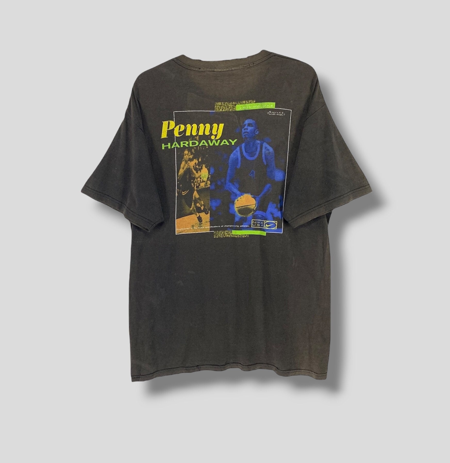 Vintage 90s Nike Penny Hardaway Sunfaded Tshirt Collectible NBA