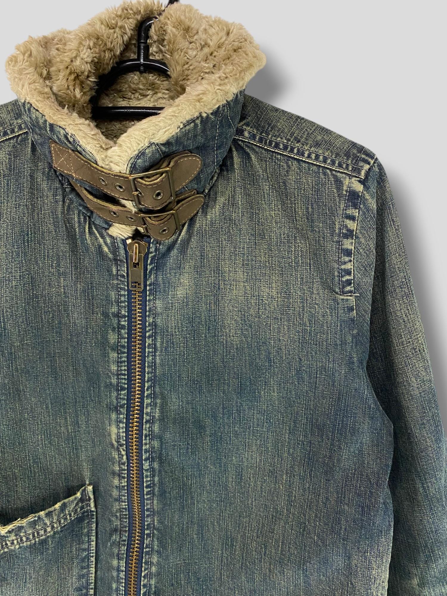 Vintage Johnbull Thick Lined Denim Jacket Japanese Brand Casual