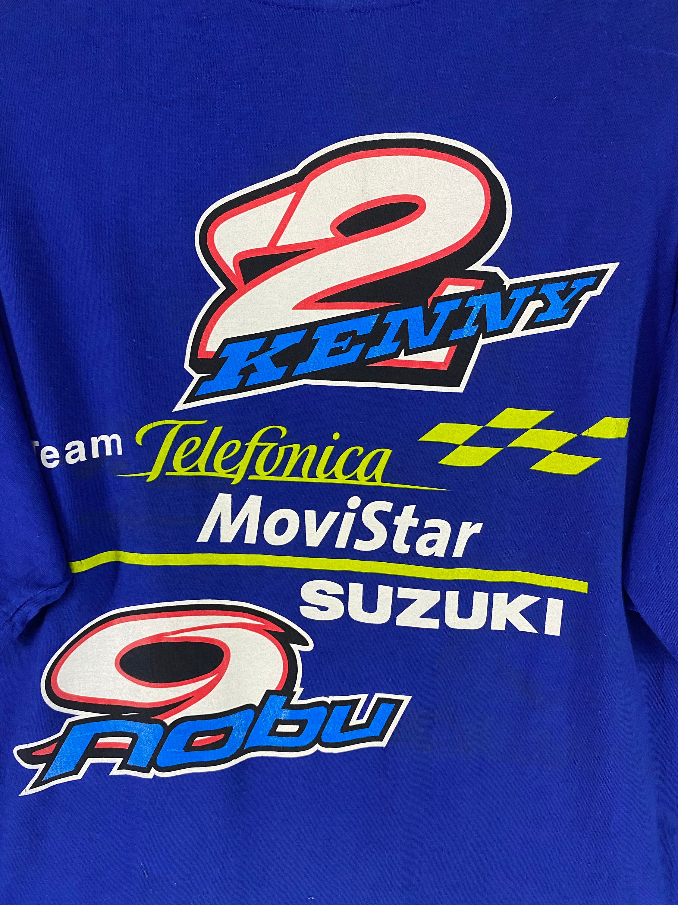 Vintage 90s Team Telefonica Movistar Suzuki Promo Tshirt Kenny
