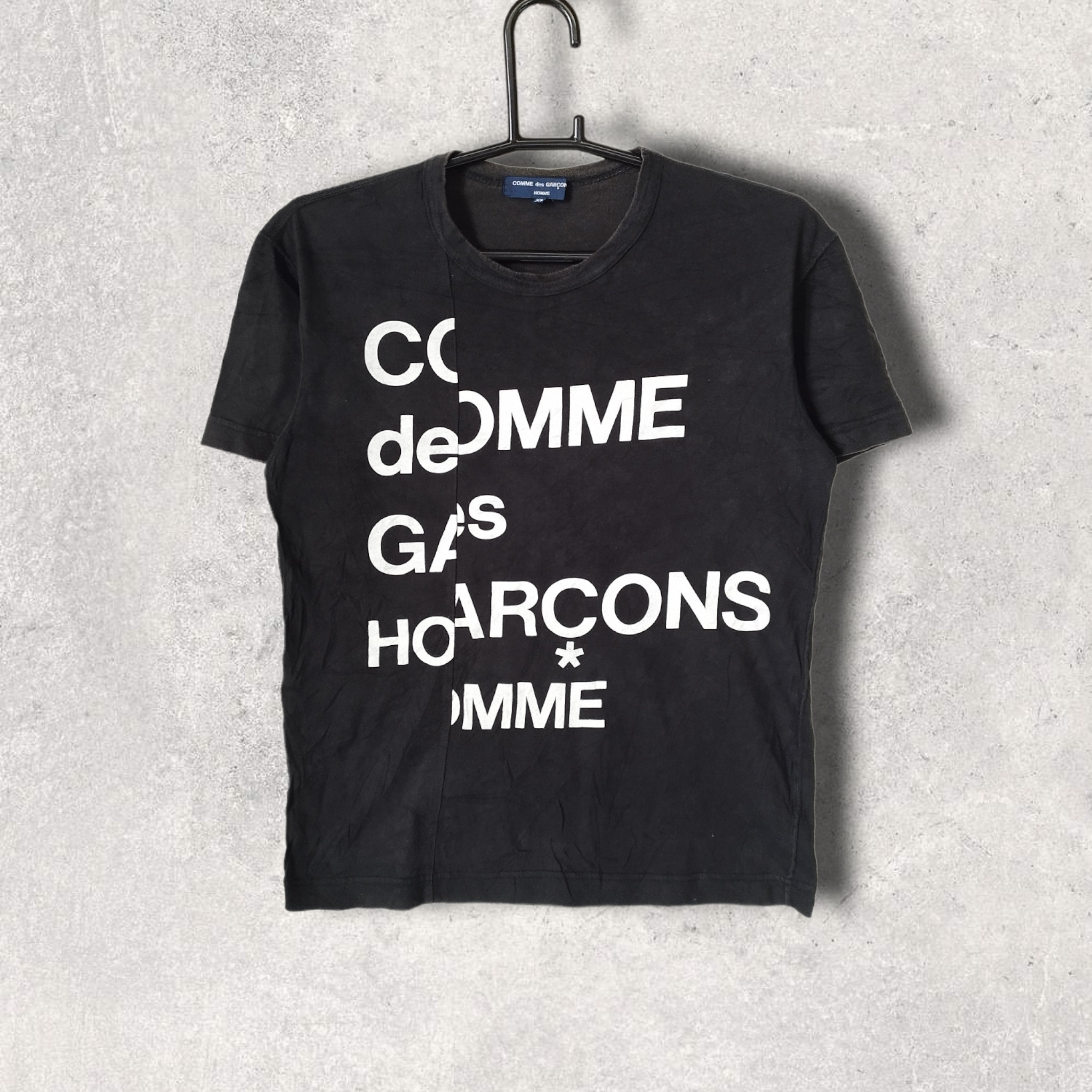 Comme Des Garcons Homme Spellout Split Tshirt Japanese Designer