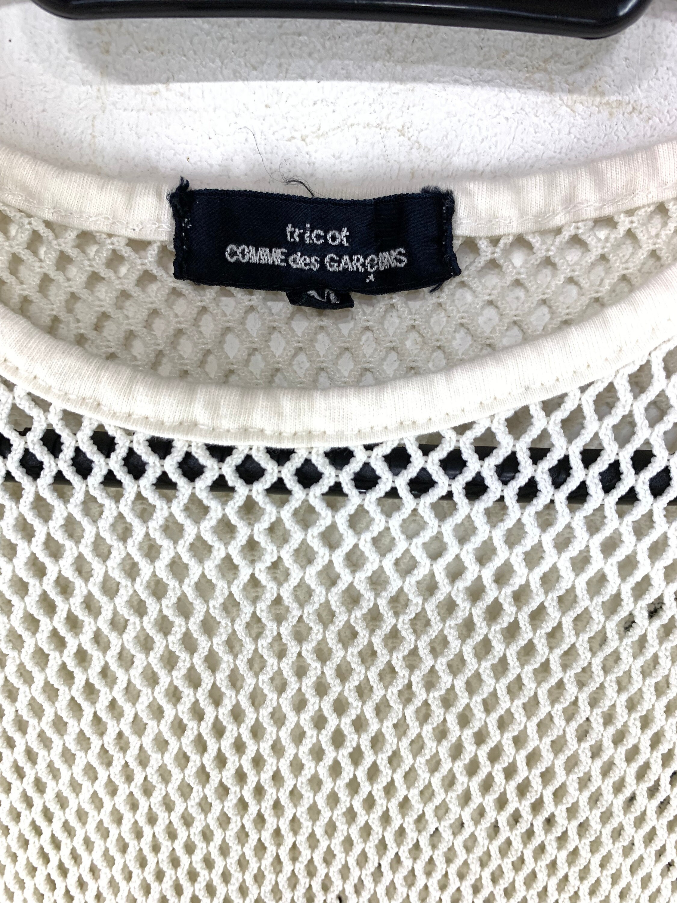 Tricot Comme Des Garcons Mesh Tshirt Designer Avantgarde Rave 