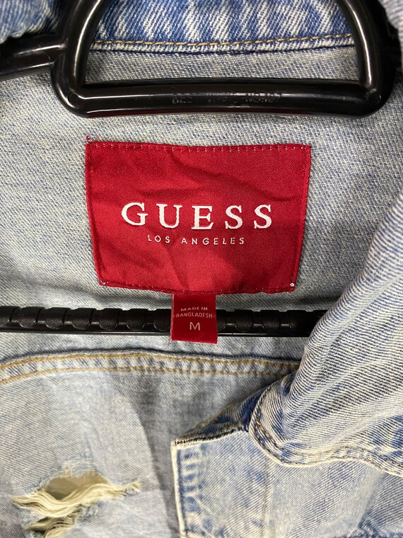 Vintage Y2k Guess distressed denim jacket streetw… - image 10