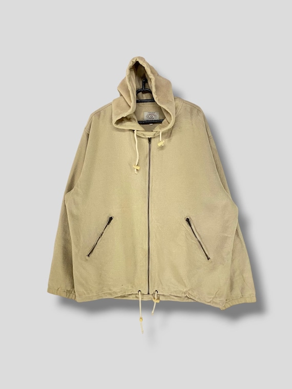 Vintage Giorgio Armani Wool Hoodie Jacket Designer Casual Outfits