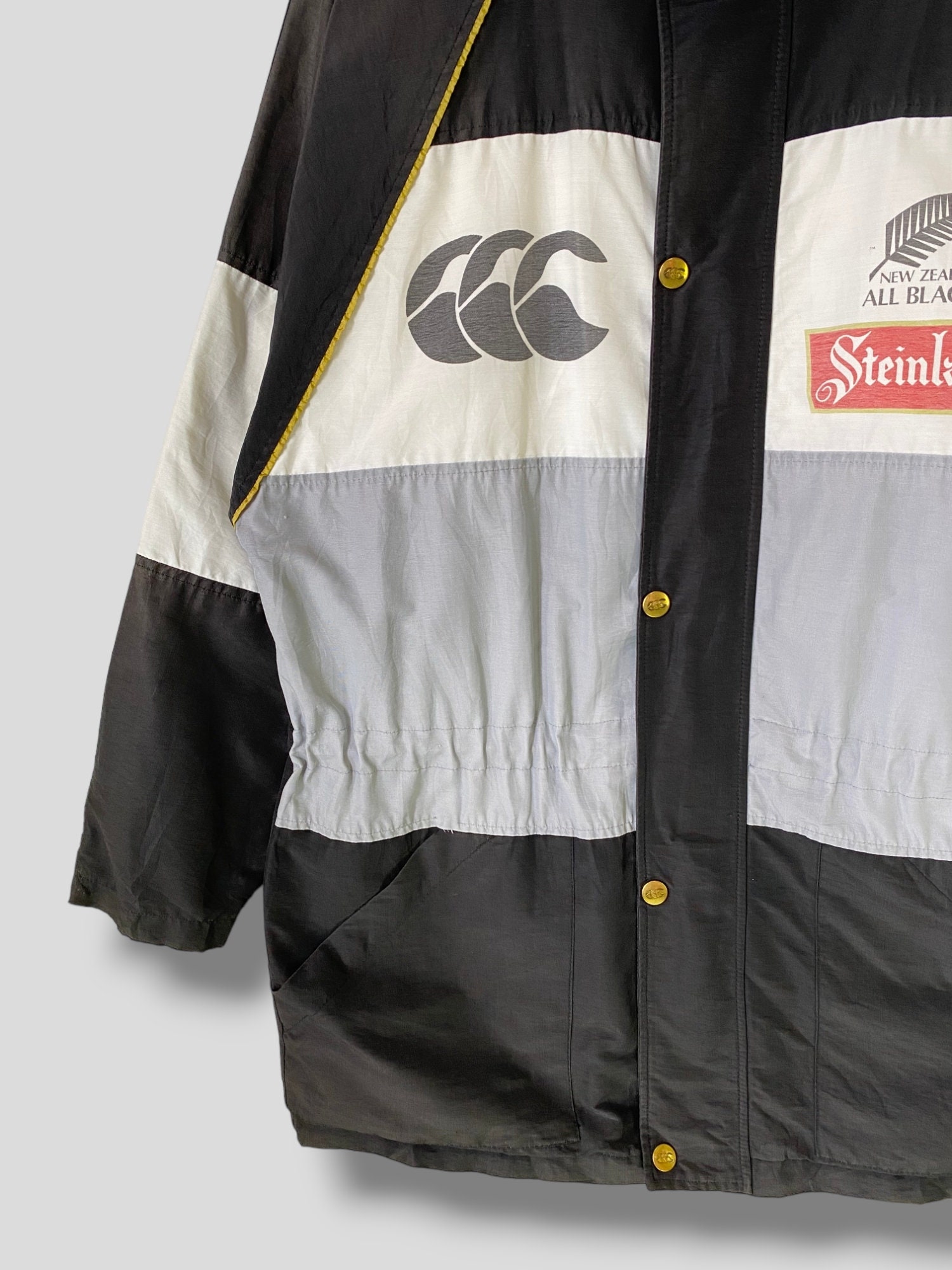 Vintage 90s Canterbury New Zealand All Blacks Steinlager Rugby