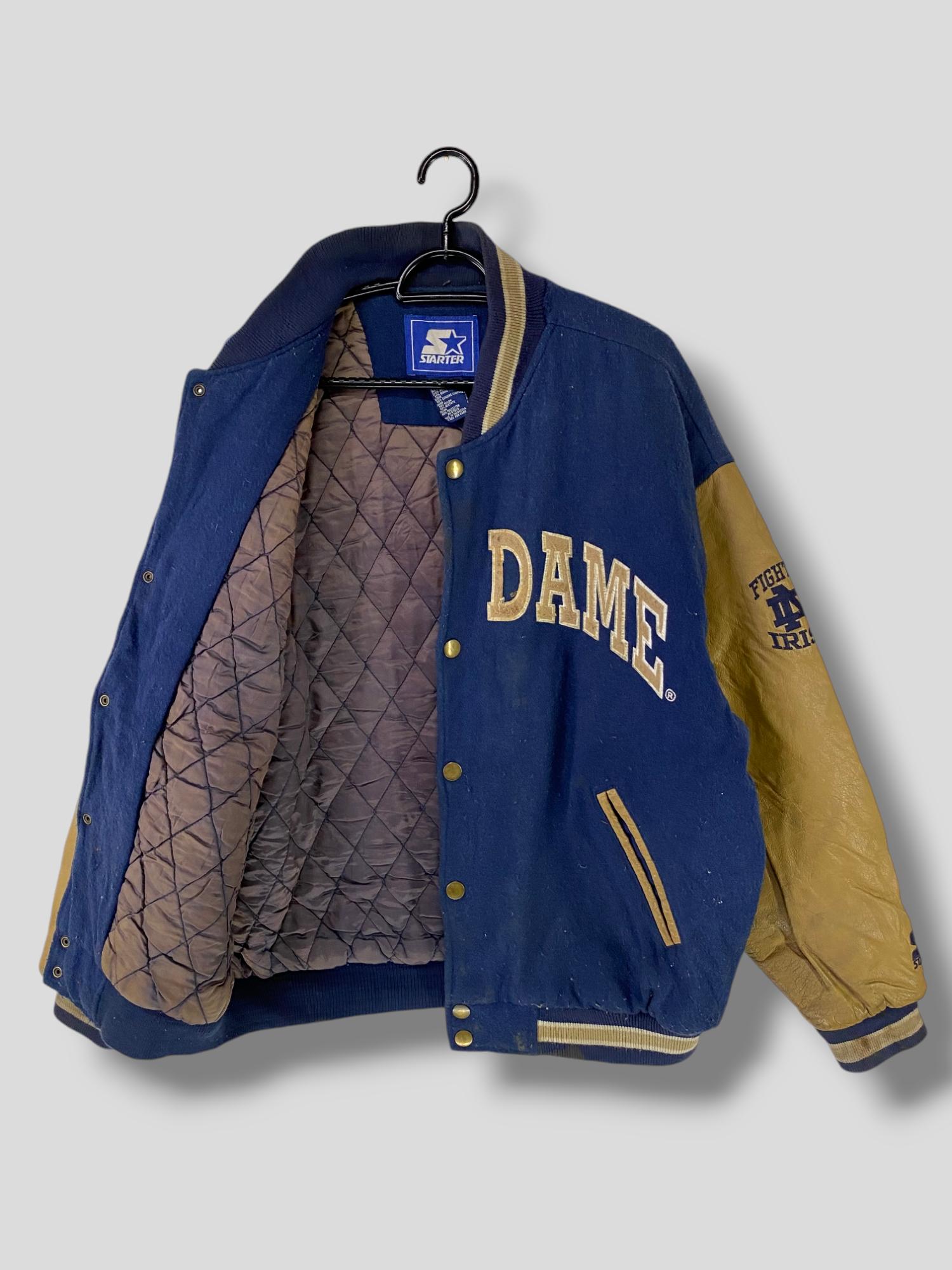 NOTRE DAME FIGHTING IRISHジャケットstarter90s NOTRE DAME FIGHTING IRISH VINTAGE 1990'S STARTER SATIN SNAP