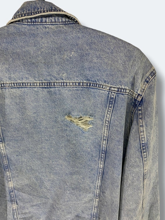 Vintage Y2k Guess distressed denim jacket streetw… - image 8