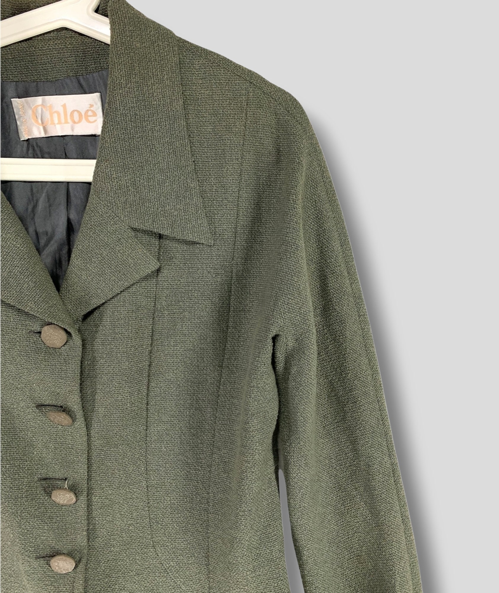 Vintage Chloe Single Breasted Jacket Designer Business