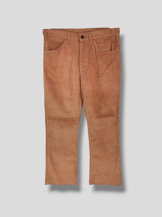 Vintage 70s Levis Corduroy Flare Pant Bohemian Casual Bottom Wear 