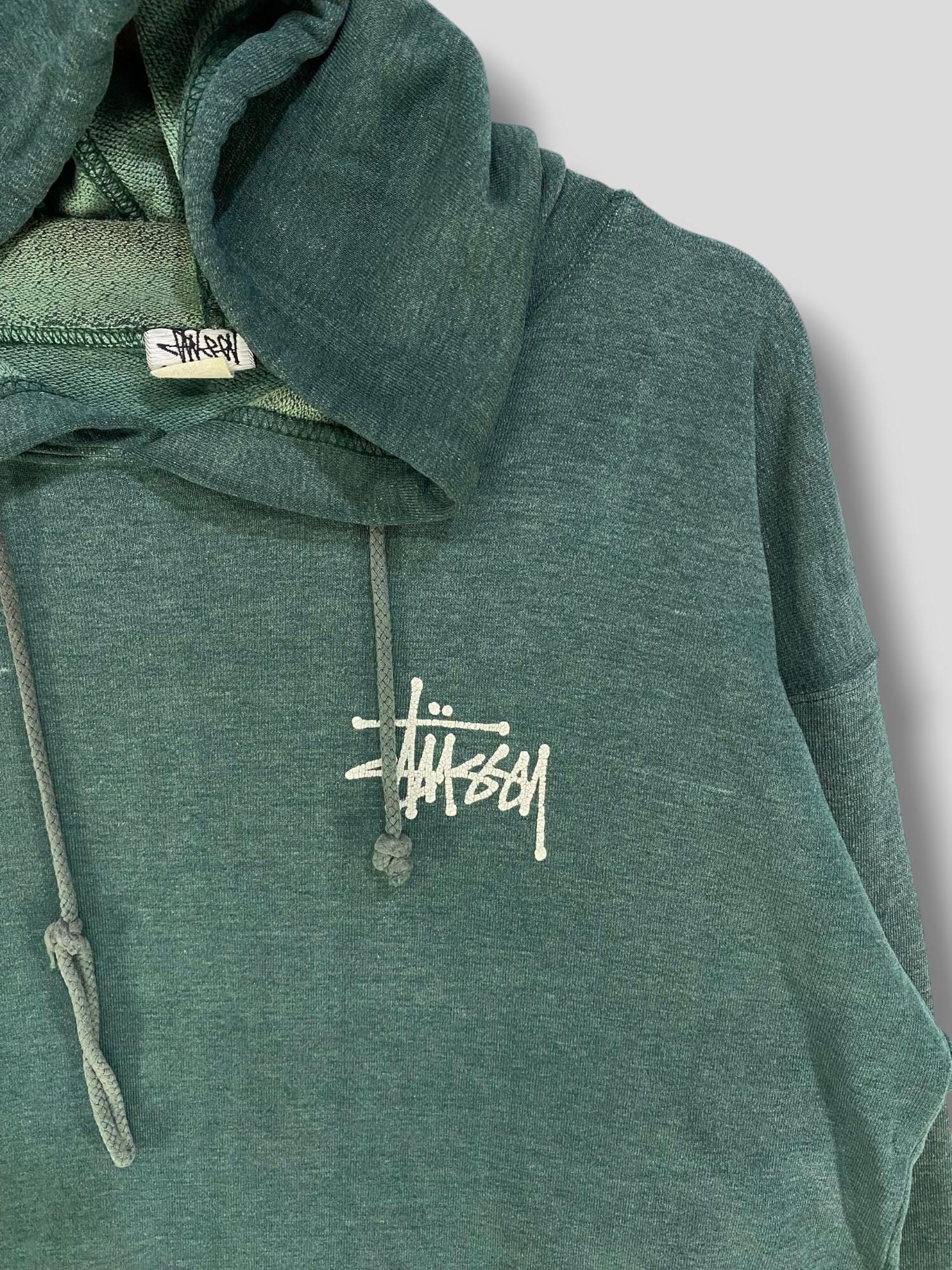 Rare Vintage 80s Stussy Skull Distressed Hoodie Sweatshirt