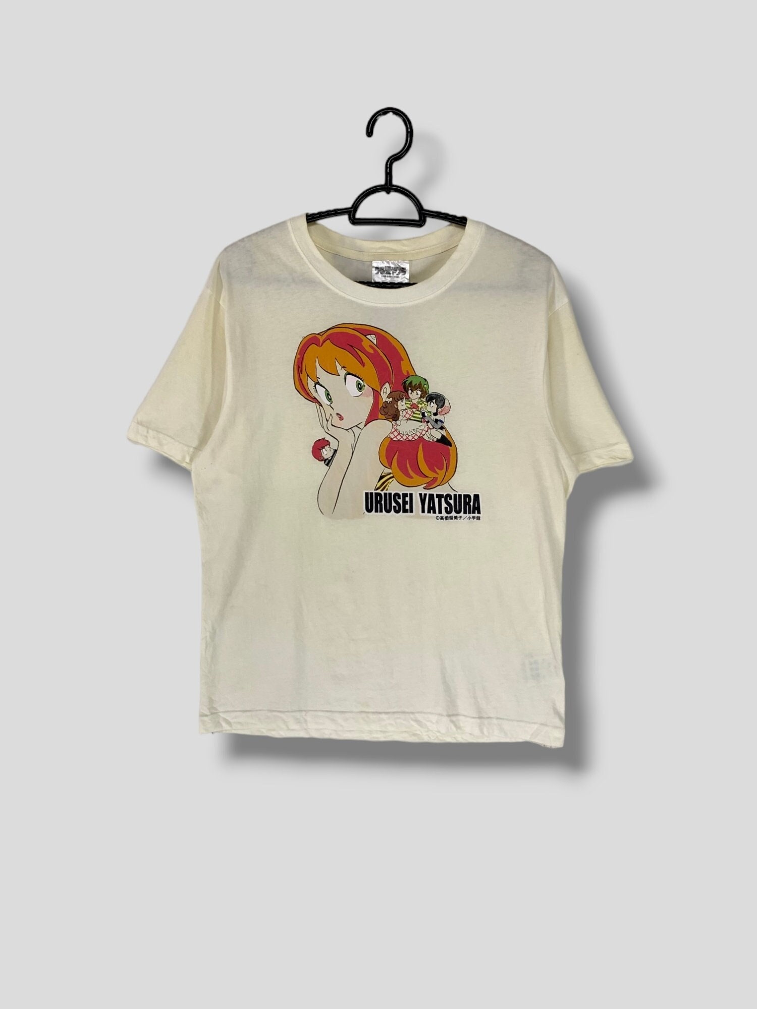 Vintage Urusei Yatsura Lum manga tshirt Shogakukan japanese cartoon streetwear casual outfits shirt tee white Medium