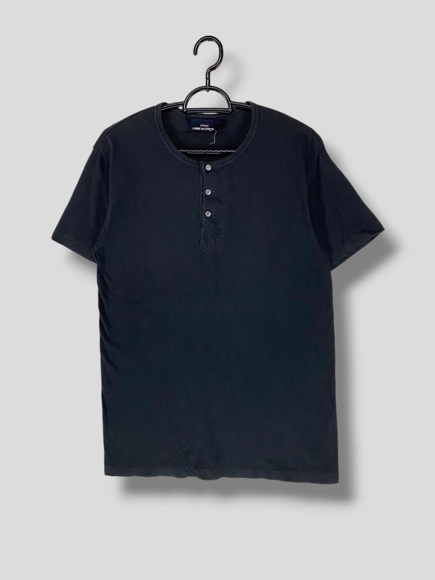 Vintage 90s Tricot Comme Des Garcons Henley Tshirt Japanese