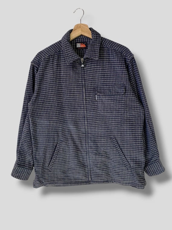 Vintage First down checkered jacket streetwear ca… - image 1