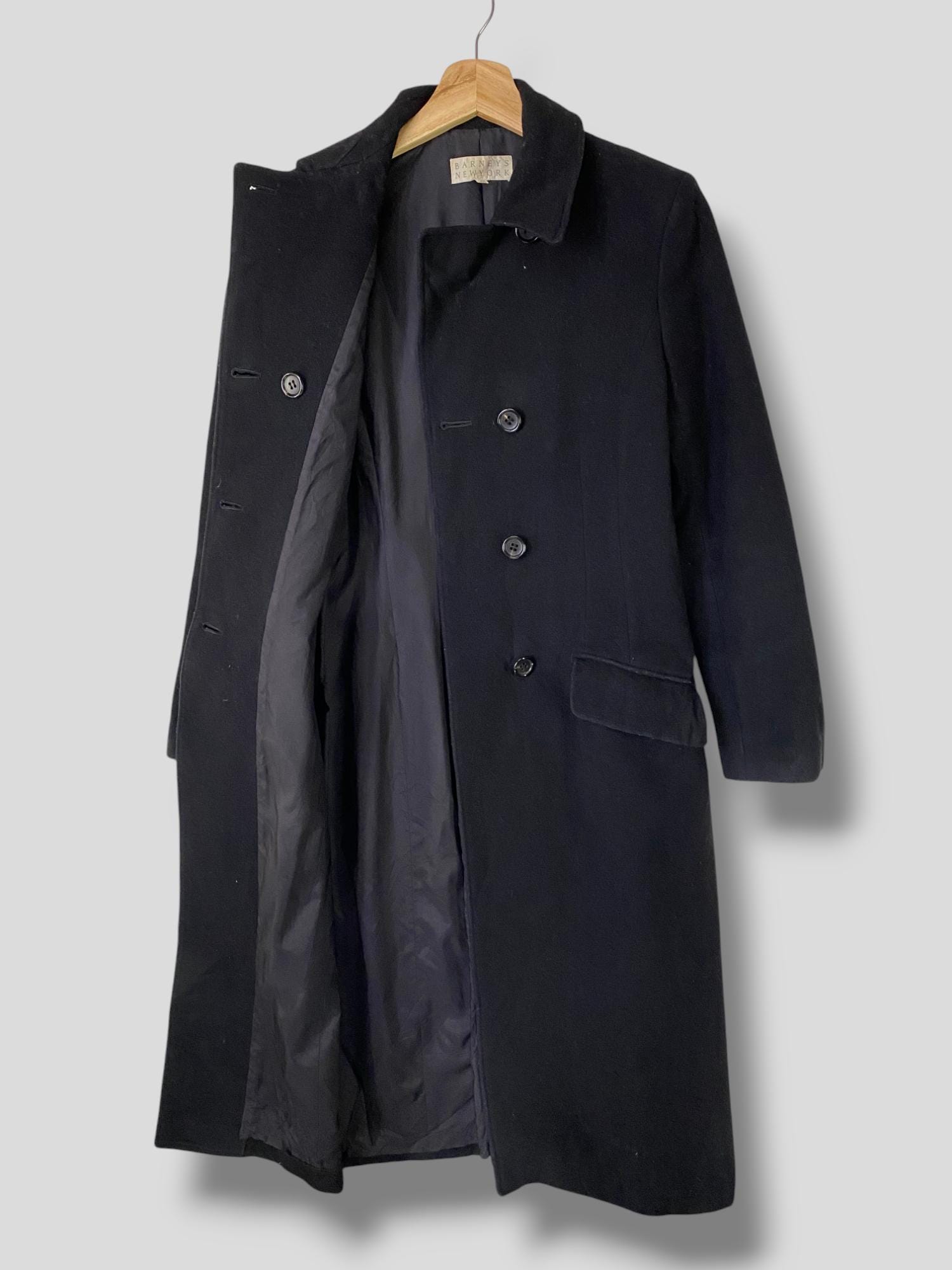 Vintage Barneys New York Cashmere Wool Blend Double Breasted