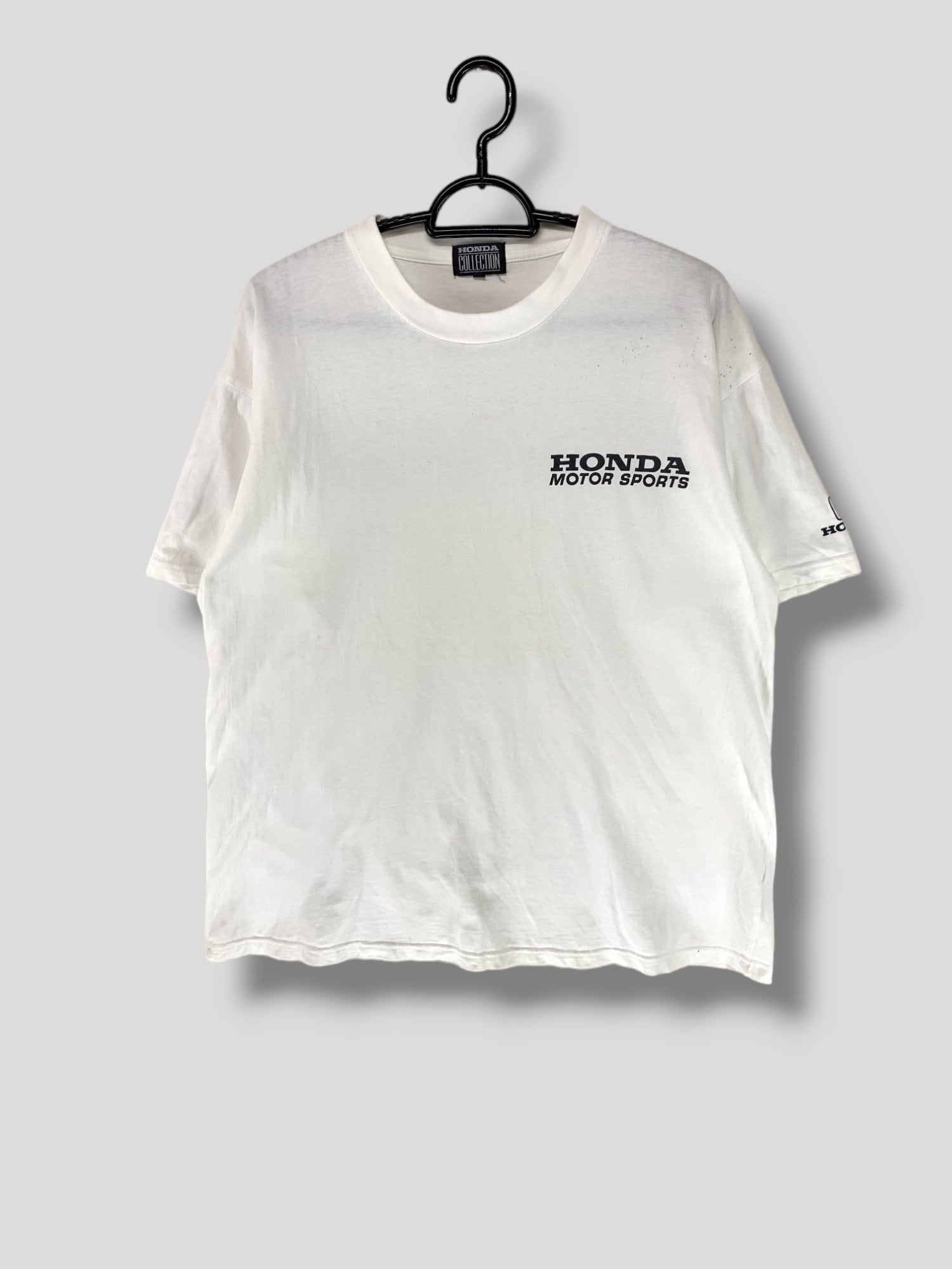 Tシャツ・カットソー HONDA MOTORCYCLE H Logo Ringer TshirtWhite Official Honda Vintage Moto Ringer Tee, White - HP19S-M209