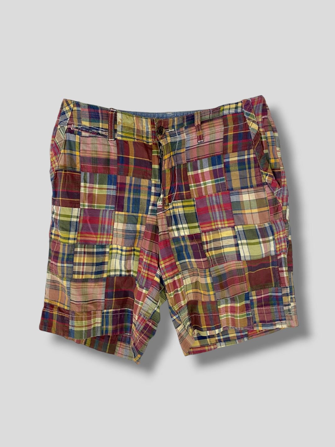 Size 30 Vintage Polo Ralph Lauren Multicolor Patchwork Short Pant