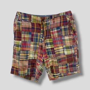 Size 30 Vintage Polo Ralph Lauren multicolor patchwork short pant streetwear rave casual outfits fashion shorts