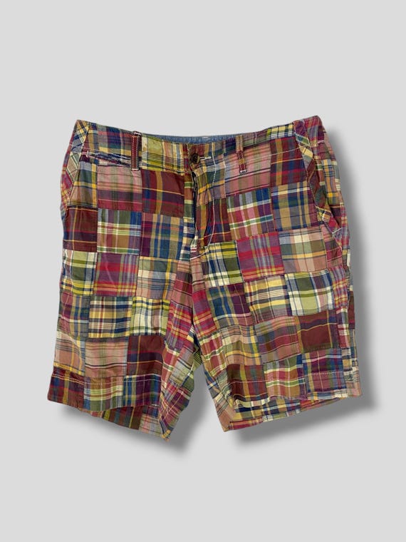 Size 30 Vintage Polo Ralph Lauren Multicolor Patchwork Short Pant