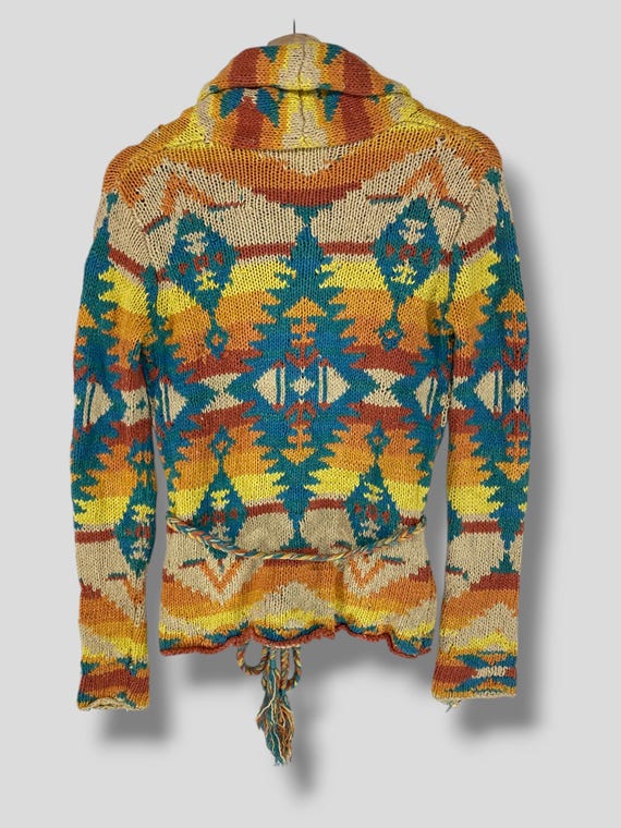 Vintage Y2K Ralph Lauren Denim & Supply Navajo Knit Cardigan