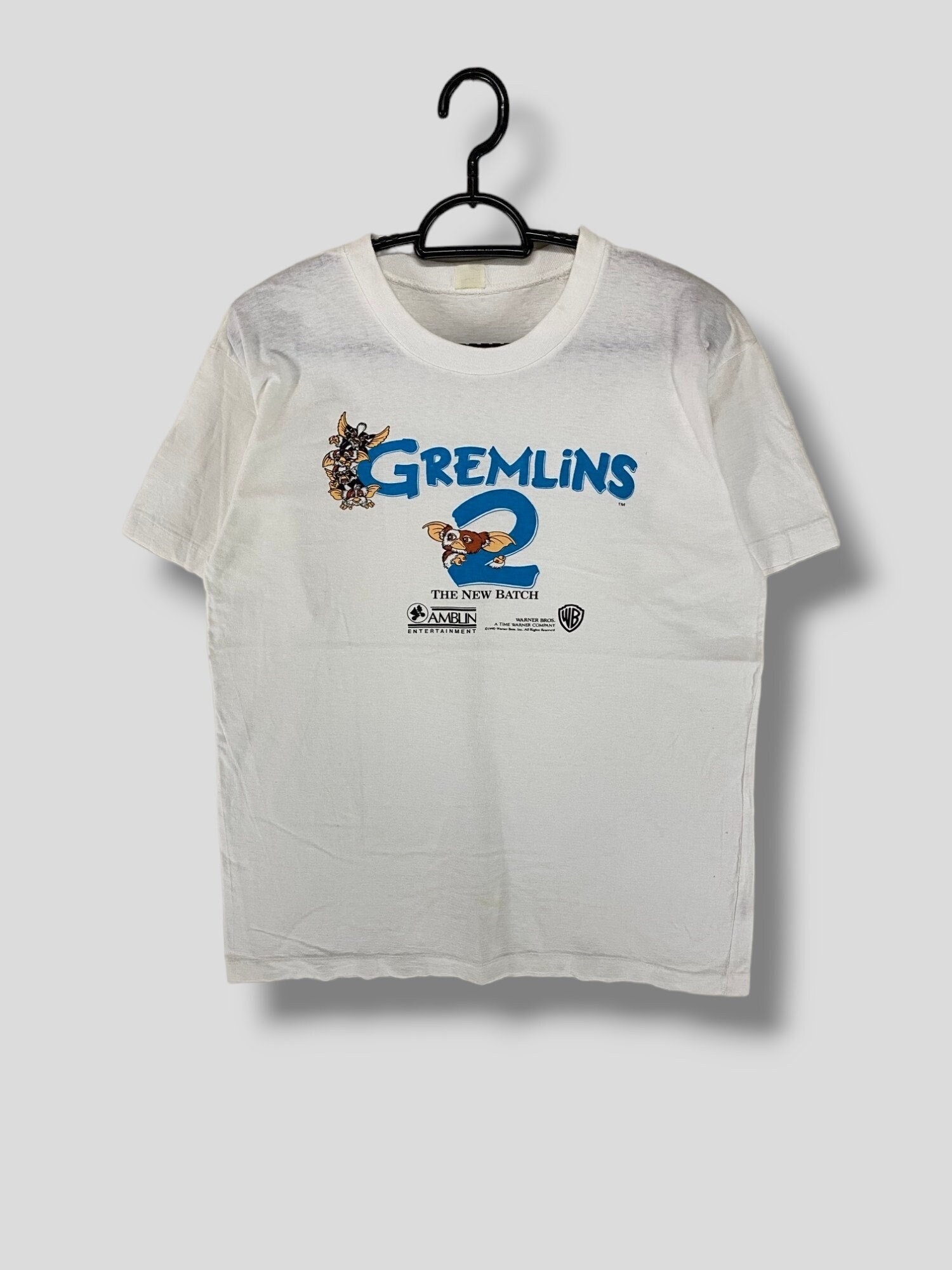 90s 映画tシャツ/ムービーtシャツ USA製 M グレムリン2 ホワイト