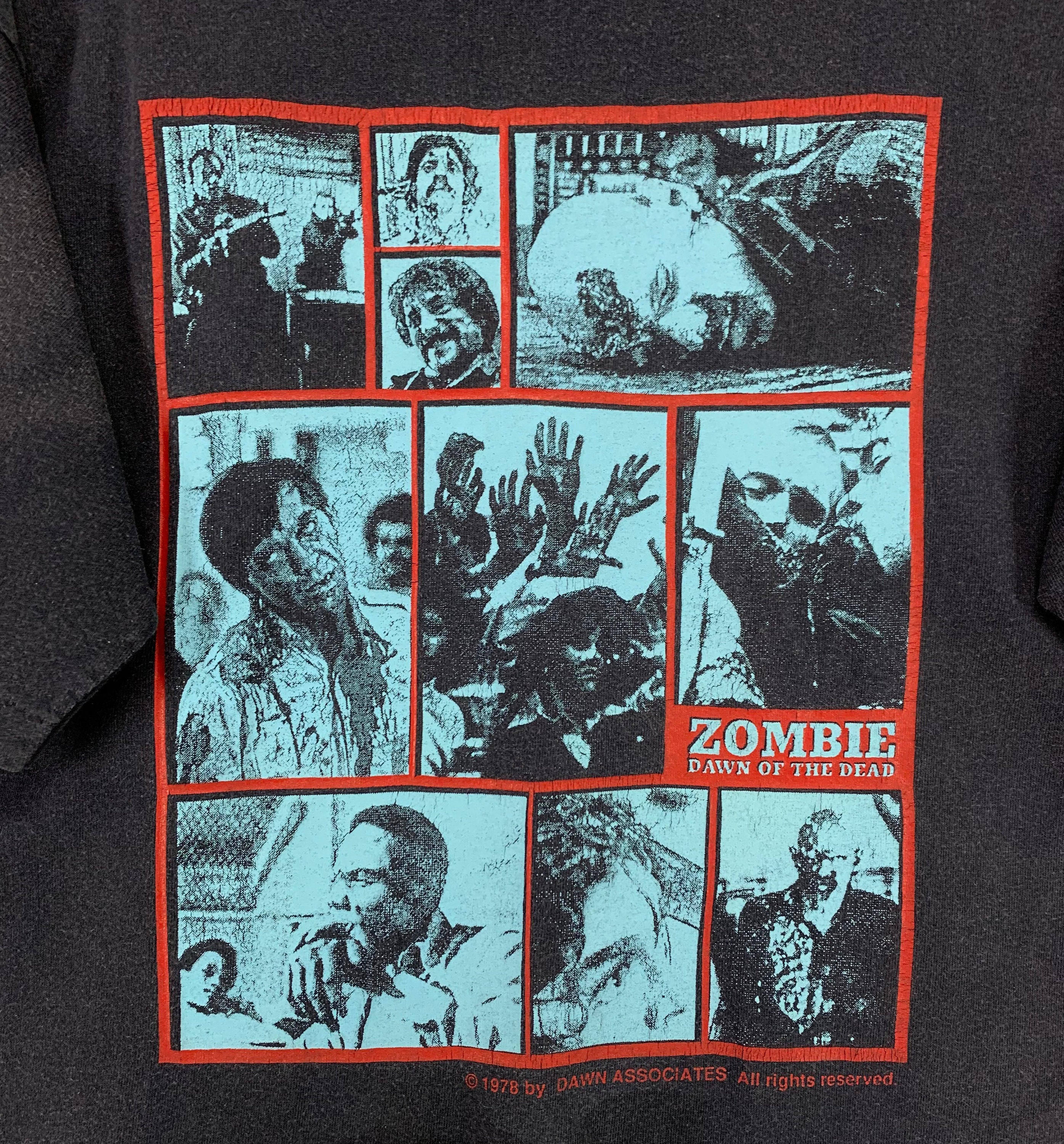 Vintage 90s Dawn of the Dead 1978 Zombie Film Tshirt Collectible