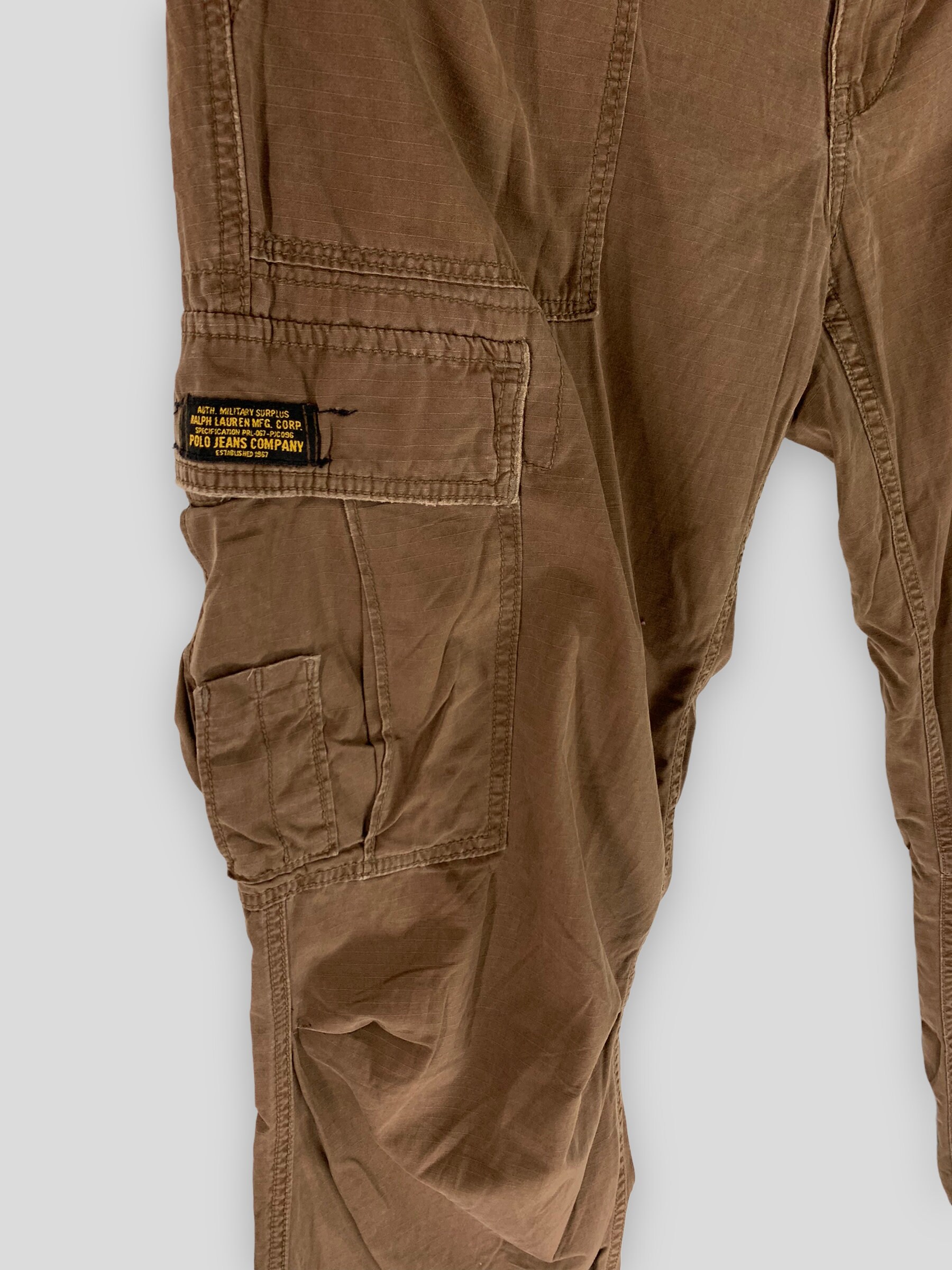 パンツ Polo Jeans Brown Military Cargo Pants Vintage Polo Ralph Lauren Pants Mens 34x34 Brown Cargo